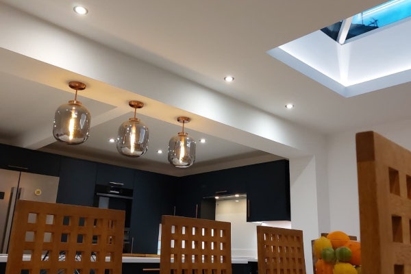 korniche lantern over kitchen extension